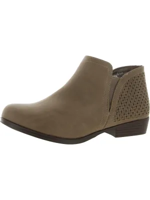 Darlette Girls Faux Leather Perforated Ankle Boots