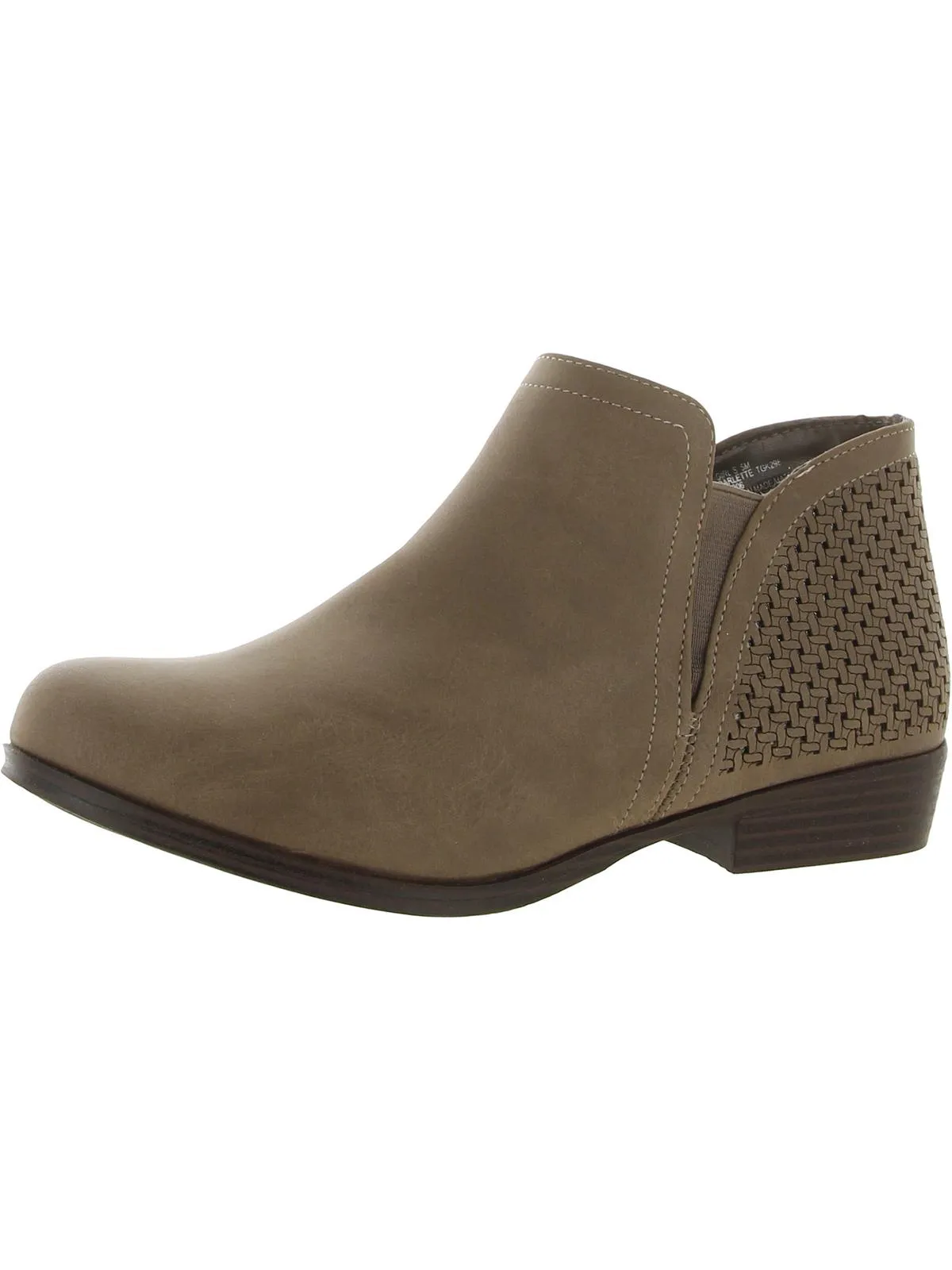 Darlette Girls Faux Leather Perforated Ankle Boots