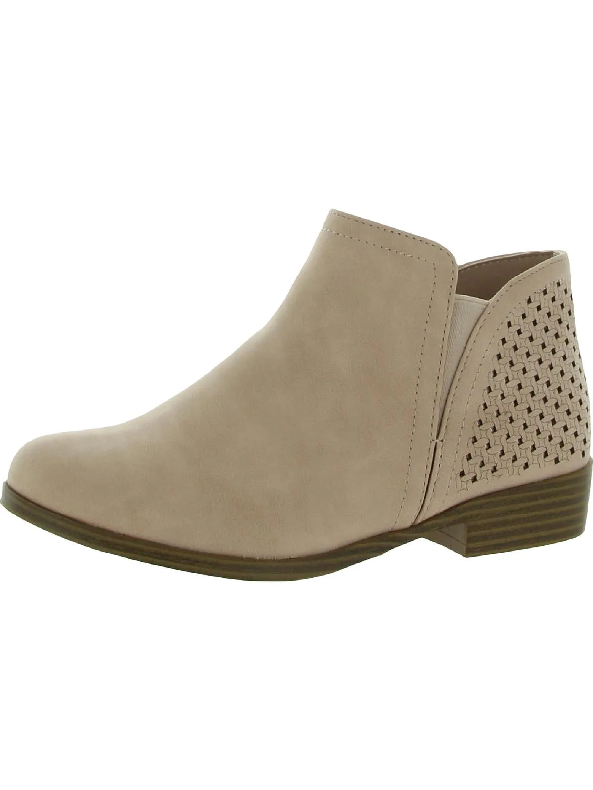 Darlette Girls Faux Leather Perforated Ankle Boots