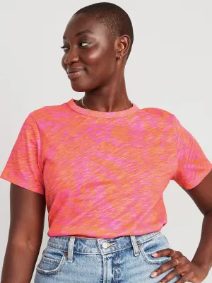 EveryWear Printed Slub-Knit T-Shirt For Women