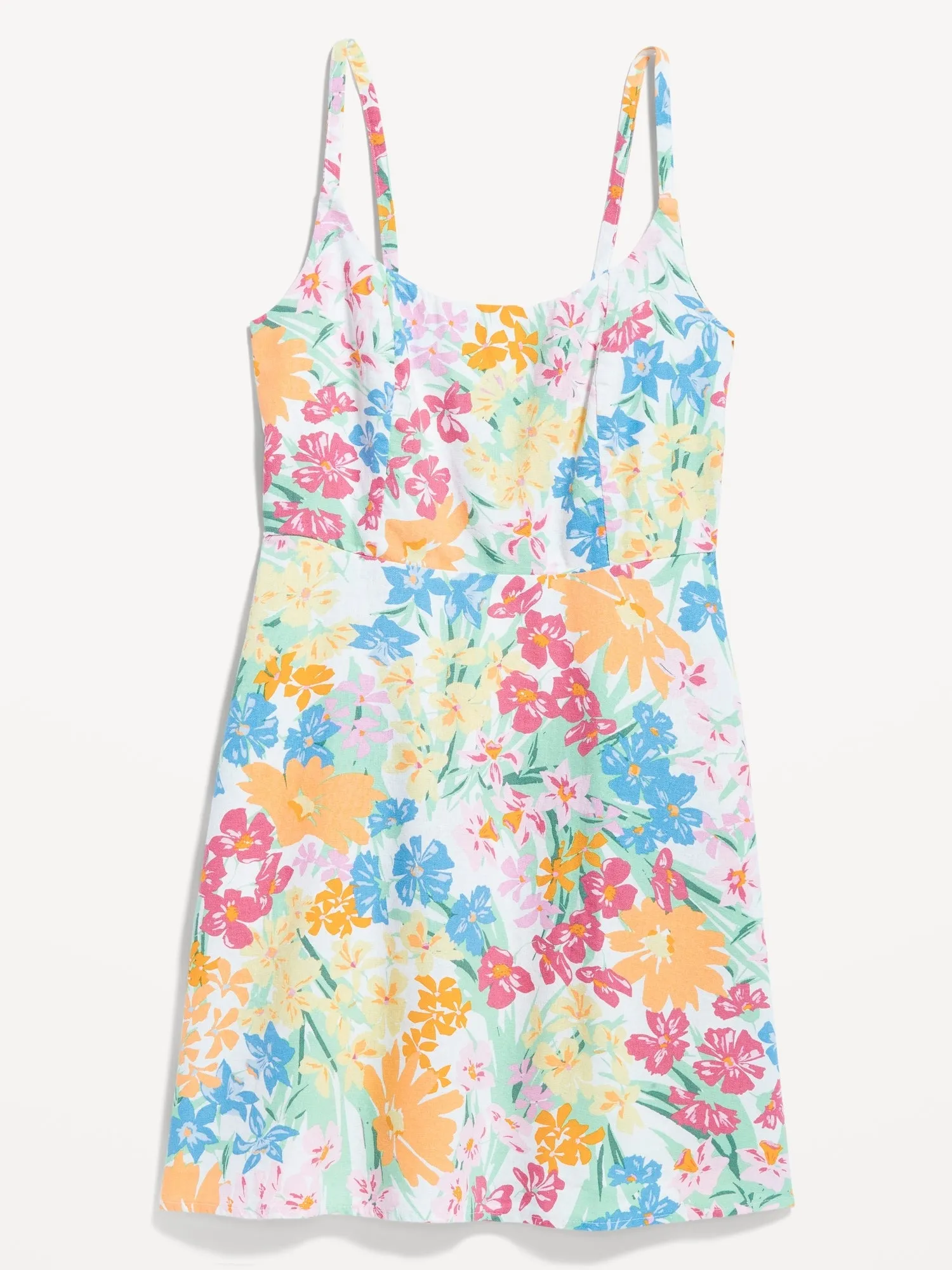 Fit & Flare Linen-Blend Mini Dress for Women