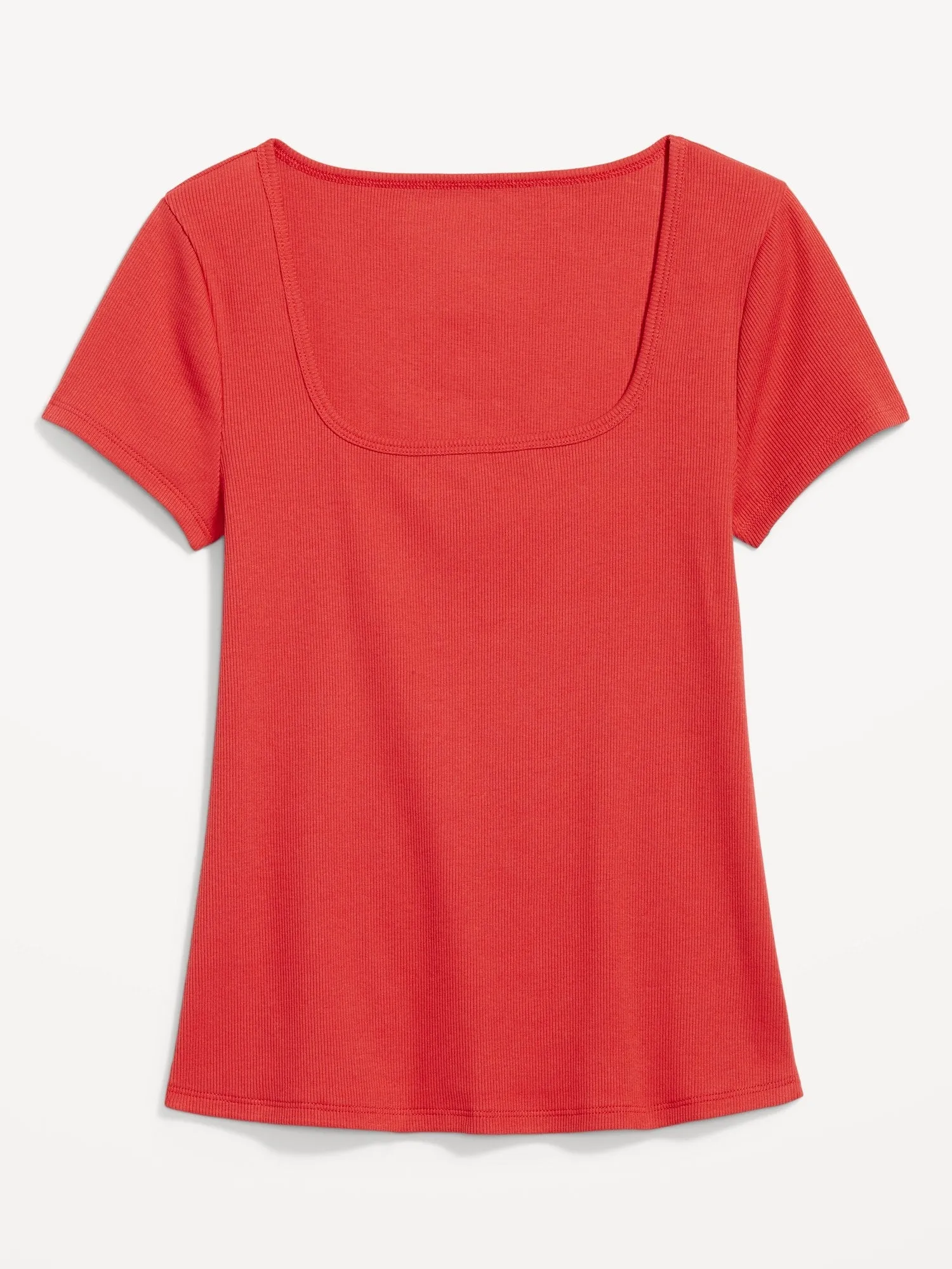 Fitted Rib-Knit T-Shirt for Women