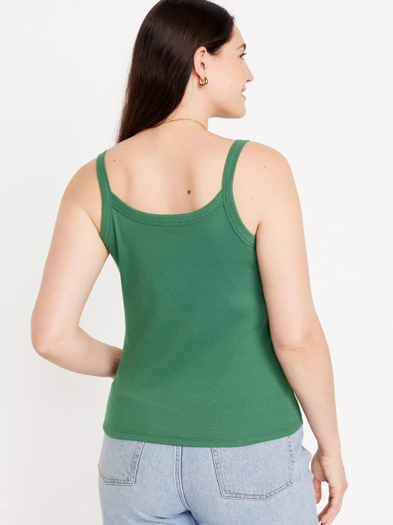 Fitted Rib-Knit Tank Top for Women
