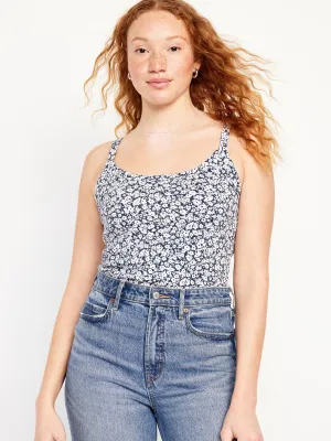 Fitted Rib-Knit Tank Top for Women