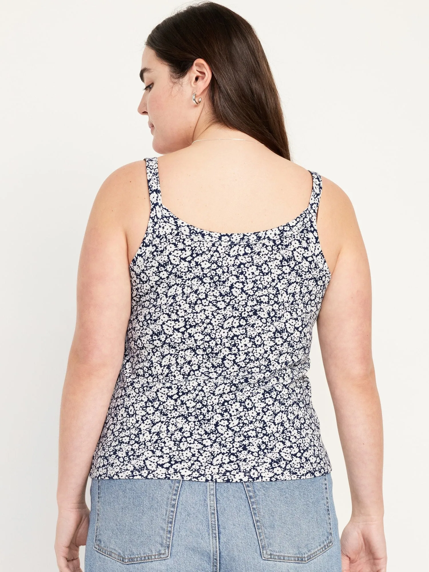 Fitted Rib-Knit Tank Top for Women