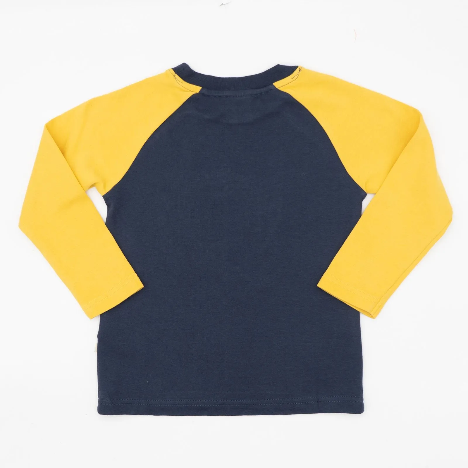 Frugi Boys T-Shirt Raglan Long Sleeve Navy Blue Dragons Casual Kids Cotton Tops