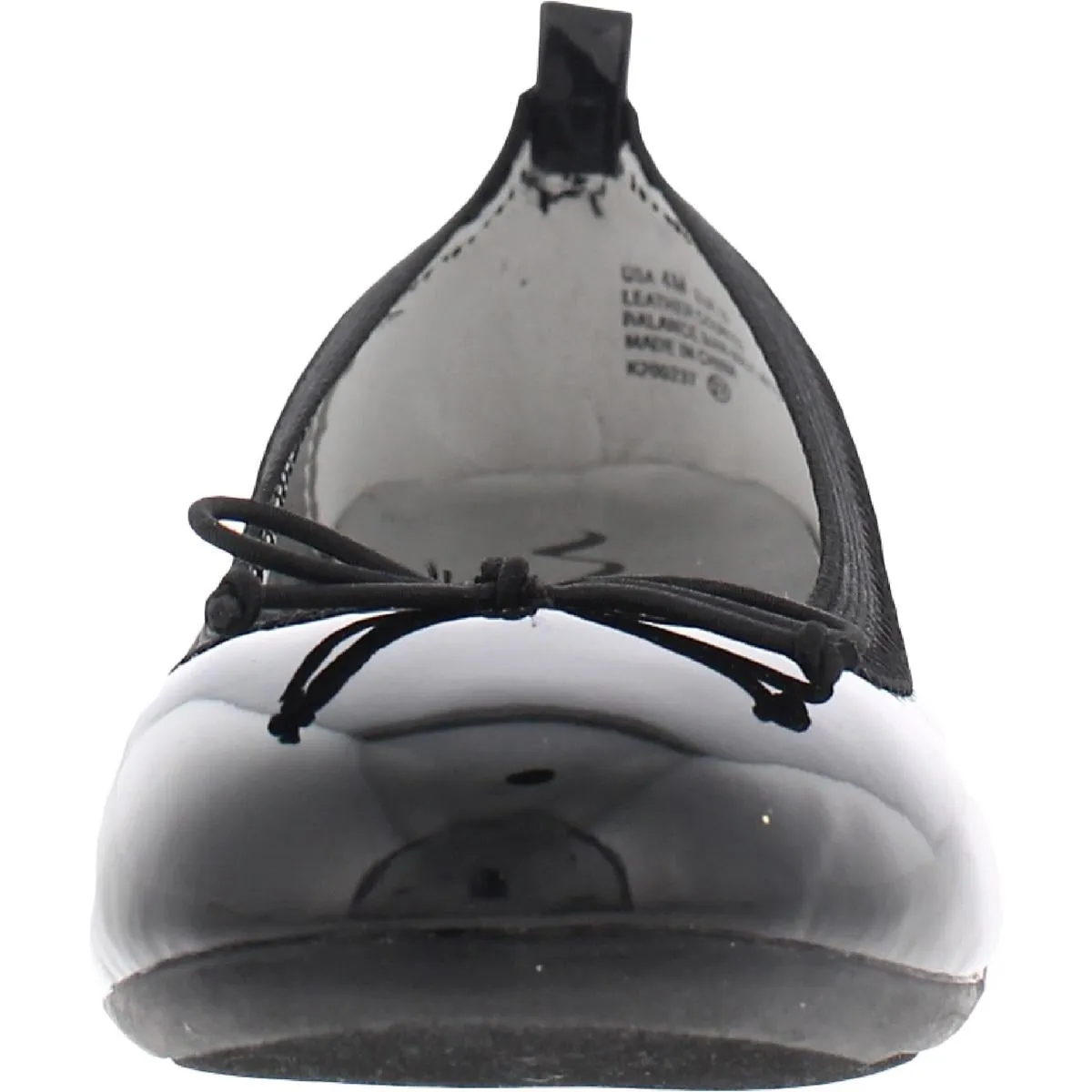 Girls Patent Leather Bow Ballet Flats