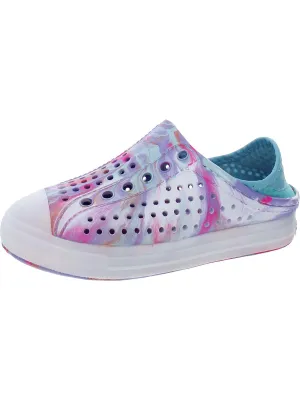 Guzman Flash-Solar Swirl Girls Perforated Slip On Light-Up Shoes