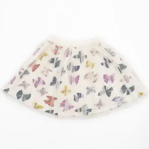 Hanna Andersson Girls Skirt White Summer Short Lined