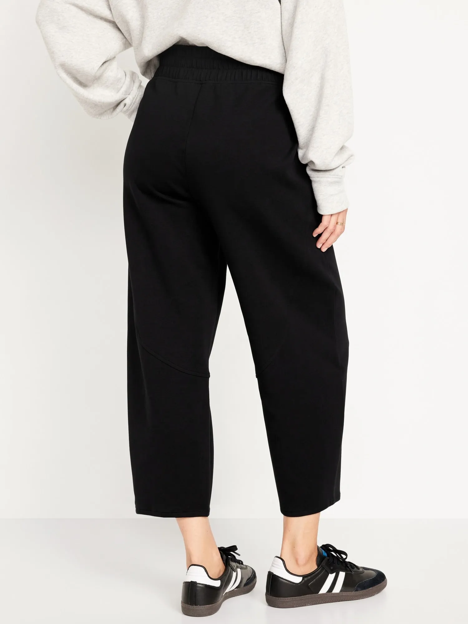 High-Waisted Dynamic Fleece Barrel-Leg Sweatpants for Women