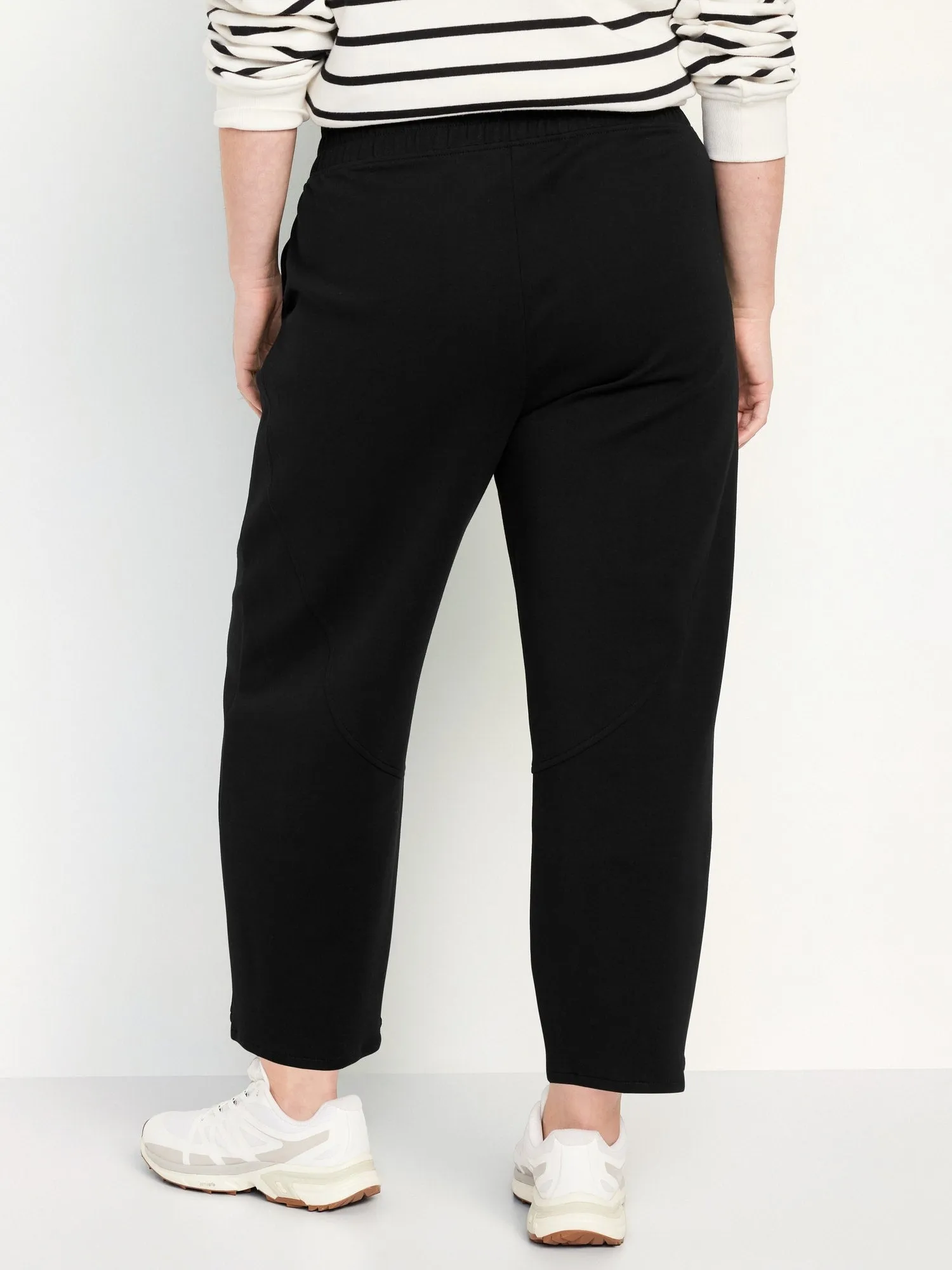 High-Waisted Dynamic Fleece Barrel-Leg Sweatpants for Women