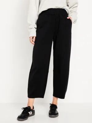 High-Waisted Dynamic Fleece Barrel-Leg Sweatpants for Women