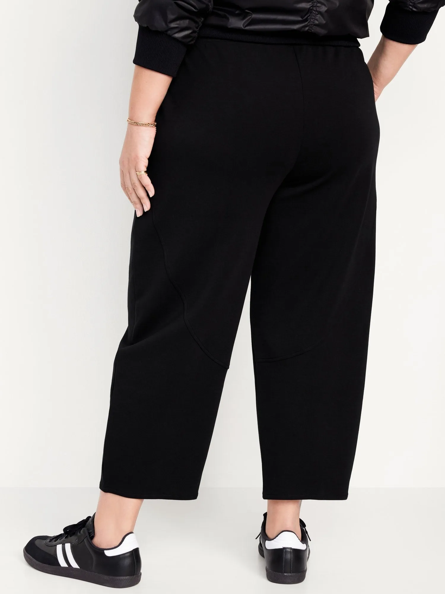High-Waisted Dynamic Fleece Barrel-Leg Sweatpants for Women