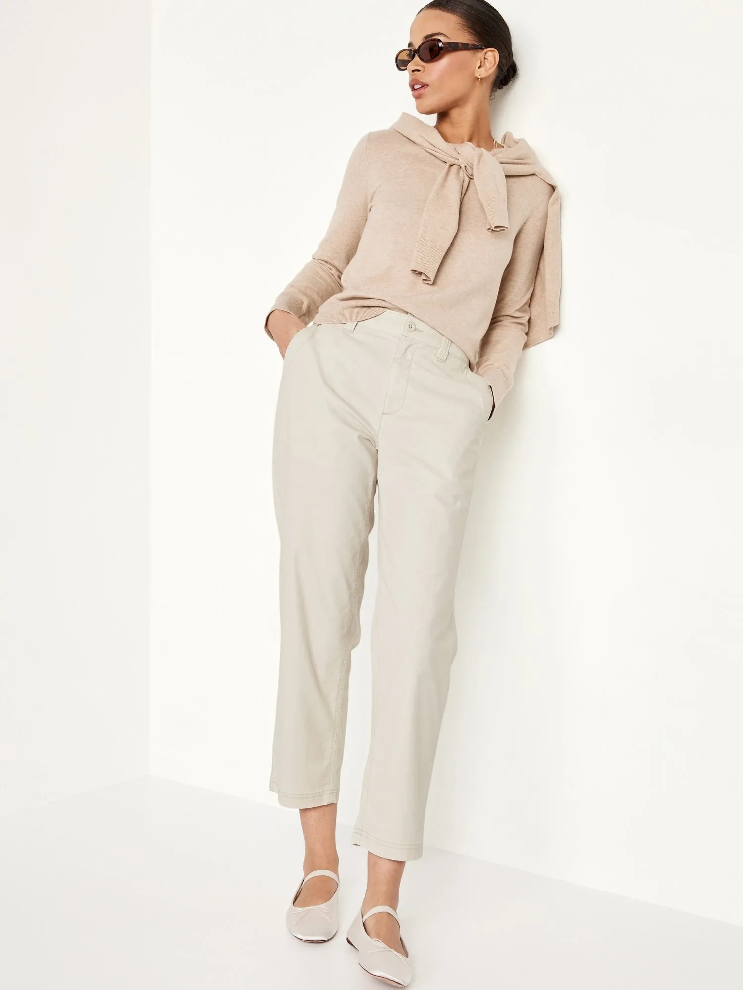 High-Waisted OGC Chino Pants for Women