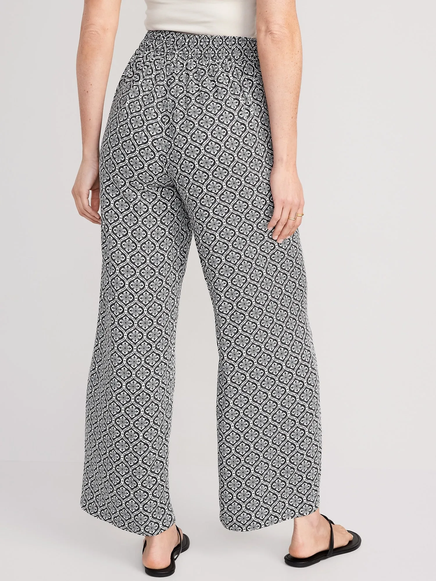 High-Waisted Playa Soft Spun Wide Leg Pants For Women