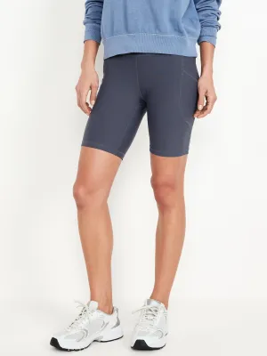 High-Waisted PowerSoft Biker Shorts for Women -- 8-inch inseam