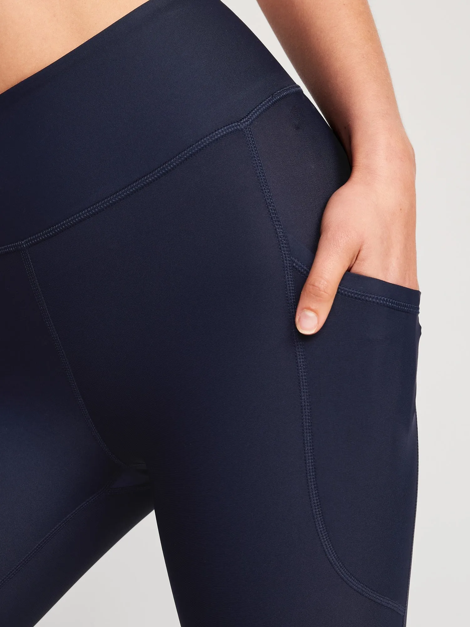 High-Waisted PowerSoft Side-Pocket Crop Leggings for Women