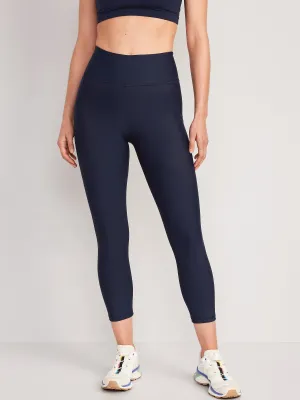 High-Waisted PowerSoft Side-Pocket Crop Leggings for Women