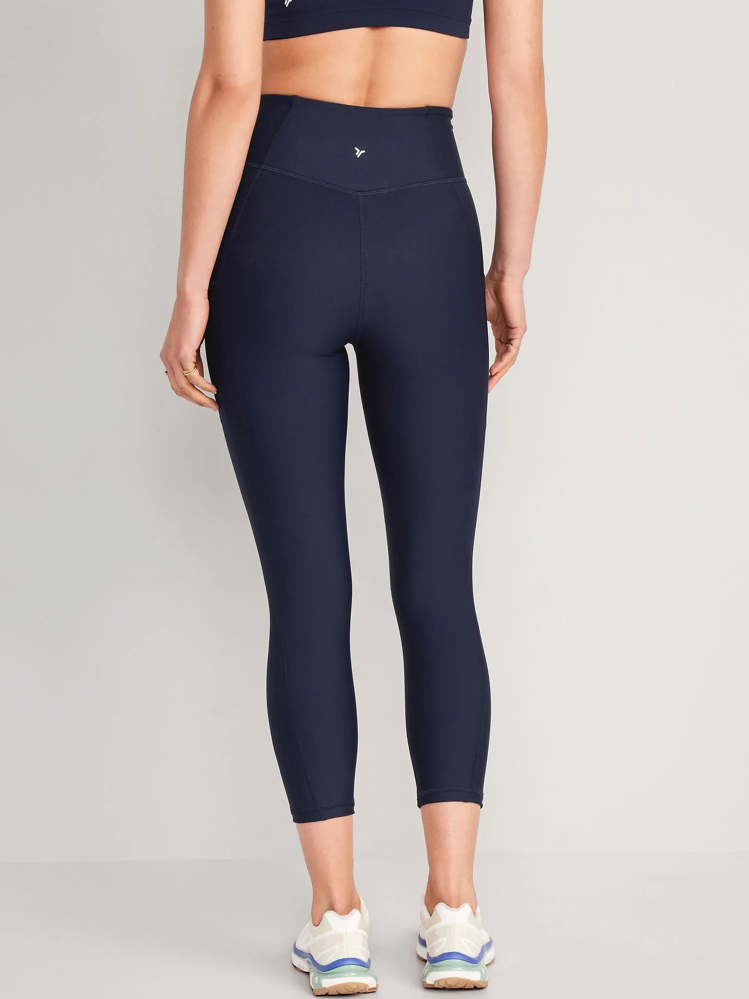 High-Waisted PowerSoft Side-Pocket Crop Leggings for Women