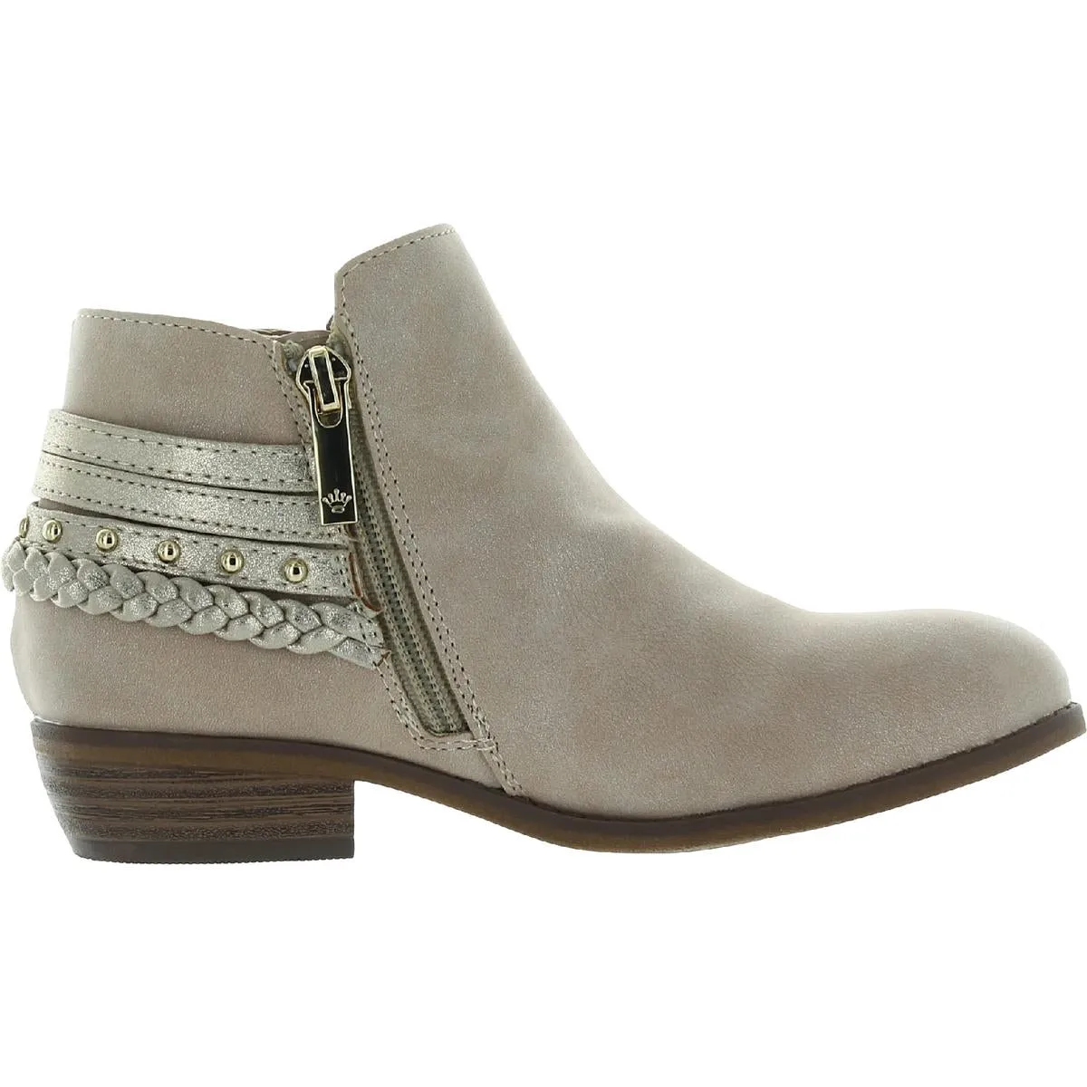 Kassie Girls Faux Leather Shimmer Booties