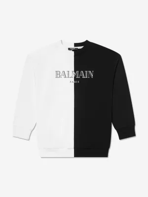 Kids Colourblock Sweatshirt in White