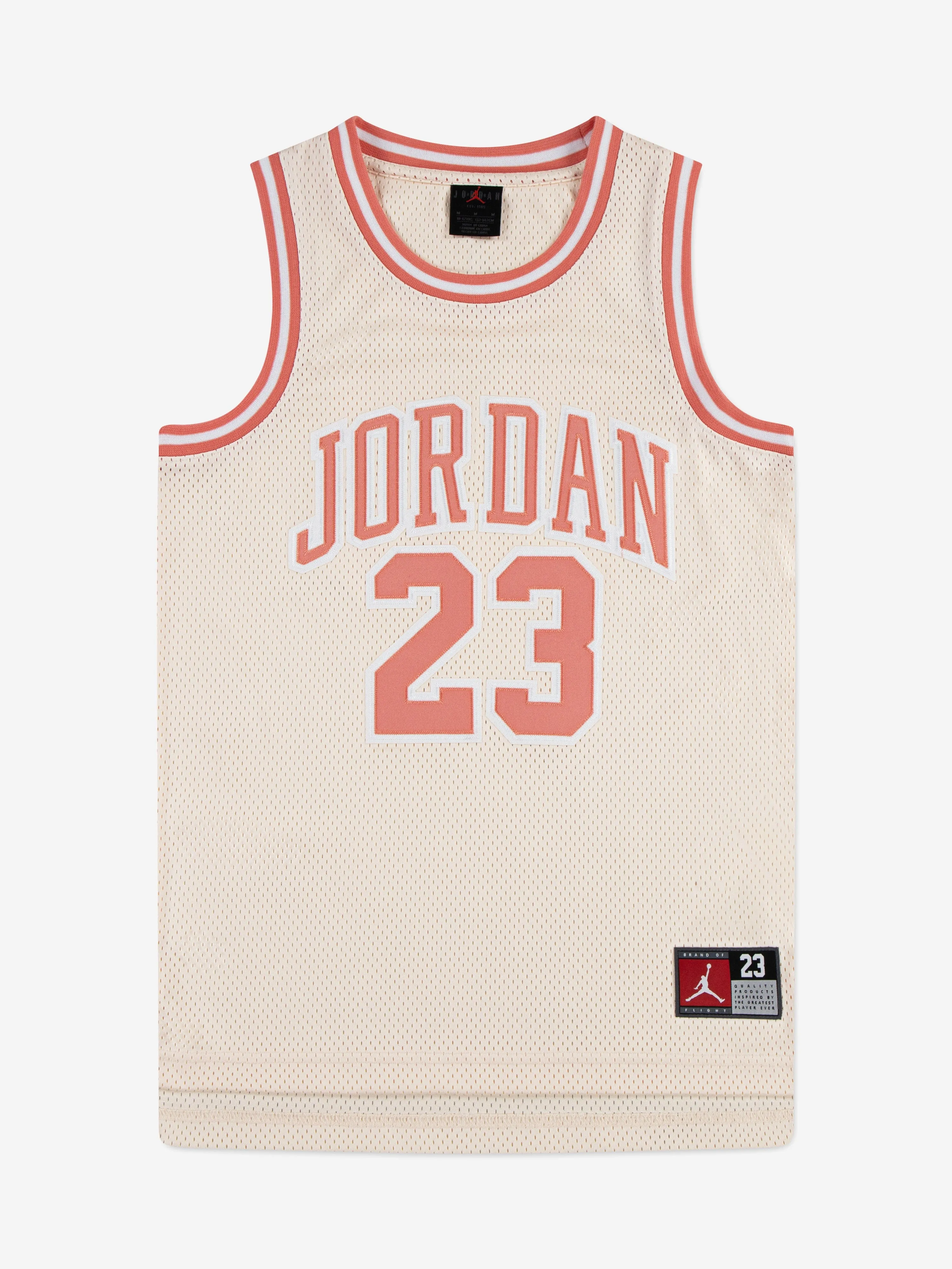 Kids Jordan 23 Jersey in Beige