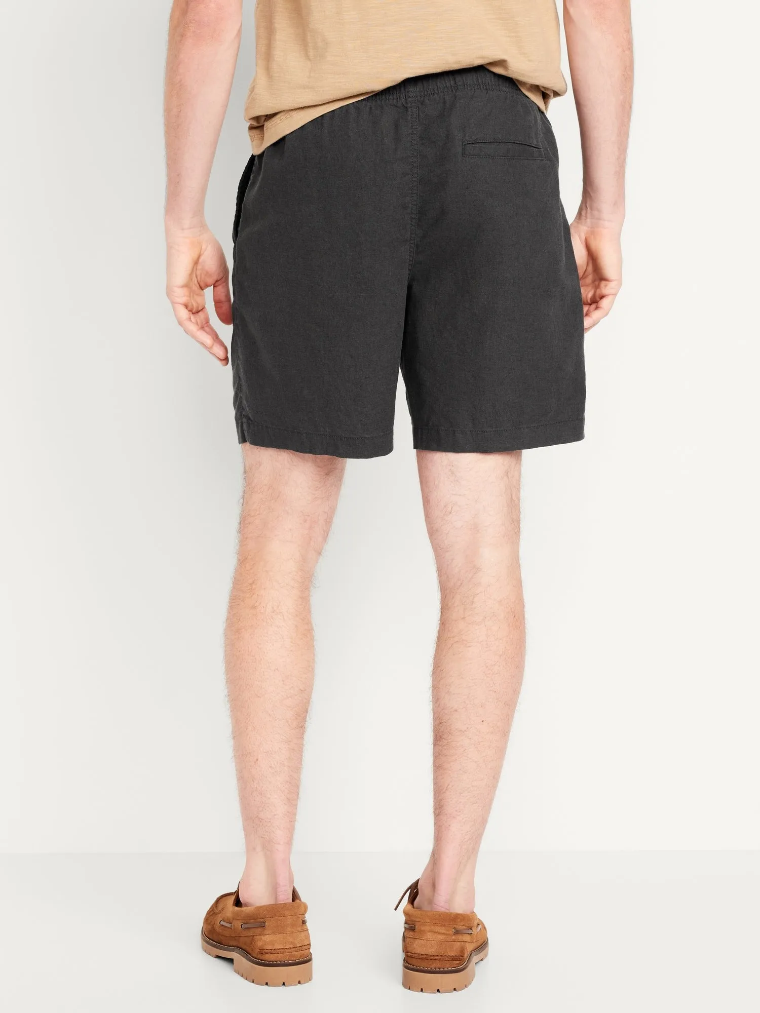 Linen-Blend Jogger Shorts for Men -- 7-inch inseam