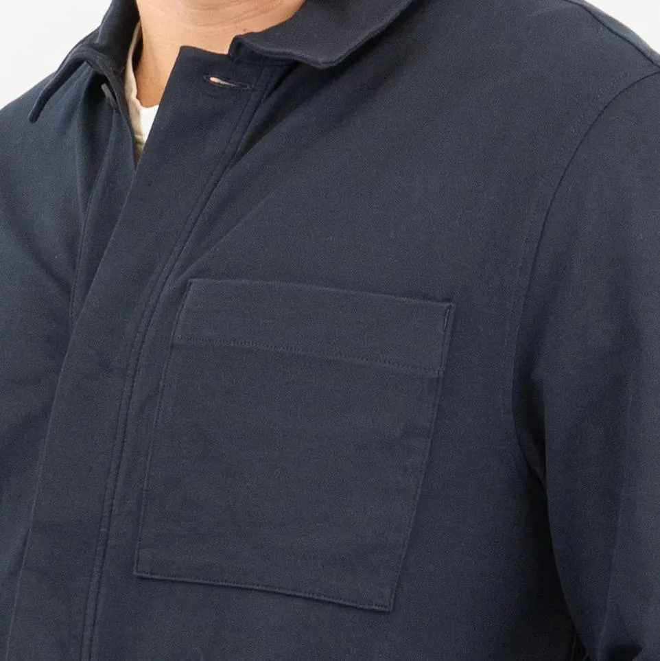 M&S Autograph Mens Cotton Rich Utility Jacket Overshirt Blue