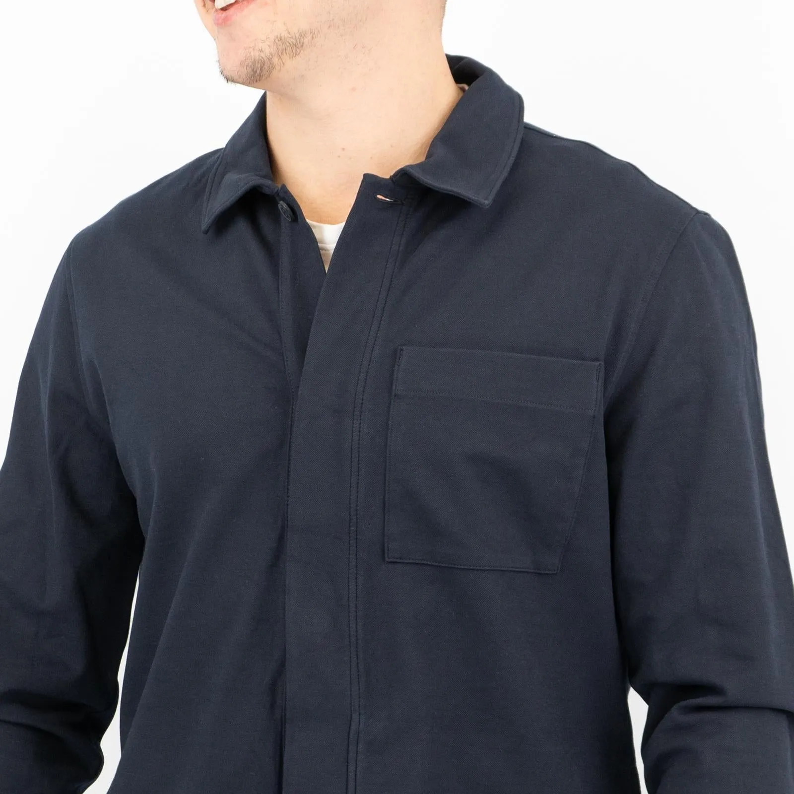 M&S Autograph Mens Cotton Rich Utility Jacket Overshirt Blue