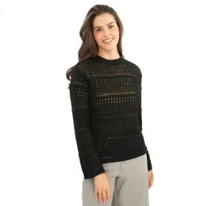 M&S Black Pointelle Jumpers