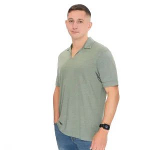 M&S Green Pure Linen Polo Shirt