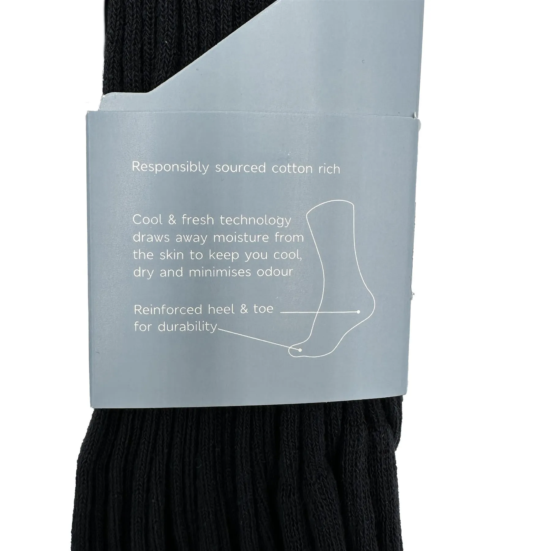 M&S Mens Socks 7 Pairs Cool & Fresh Fun Days of the Week Black Multi