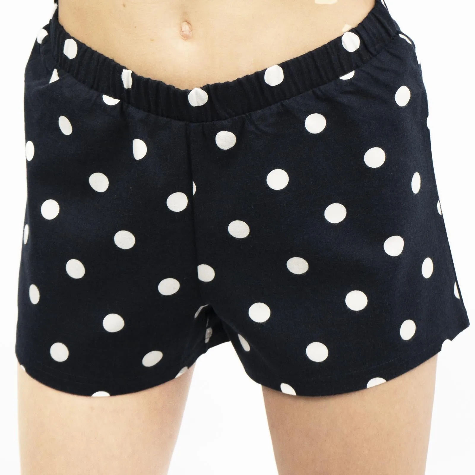 M&S Navy Blue Spotty Polka Dot Short Sleeve with Shorts Pyjama Set