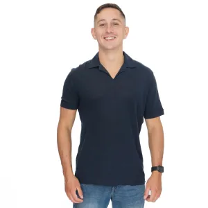 M&S Navy Pure Linen Polo Shirts