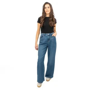M&S Slouchy Wide Leg Jeans Medium Indigo Denim