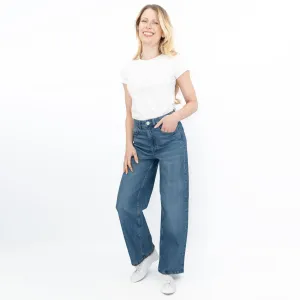 M&S Women's Wide Leg Blue Jeans Medium Indigo