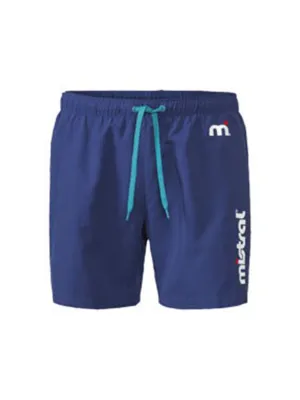 Men's Brand Logo Printed Swim Short Elastic Waist,Blue