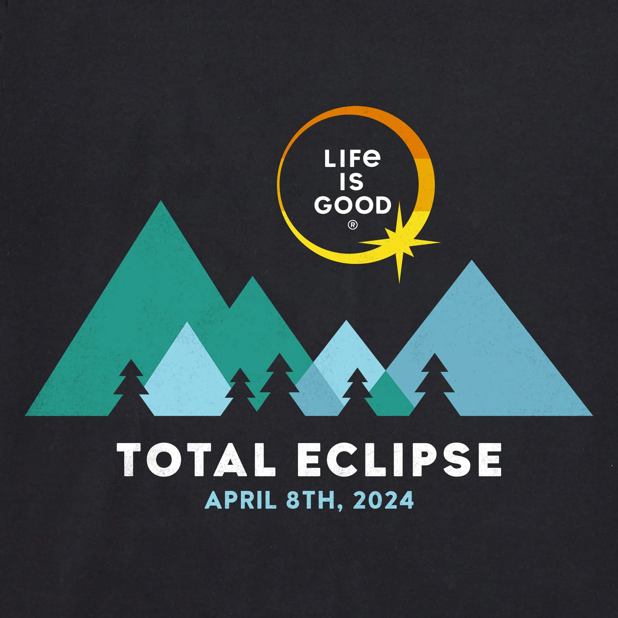 Men's Minimalist Mountains Eclipse Short Sleeve Tee Life is Good