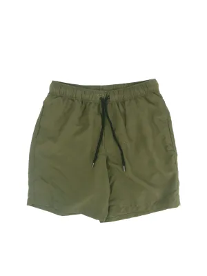 Men's Plain Solid Swim Trunks,Dark Olive