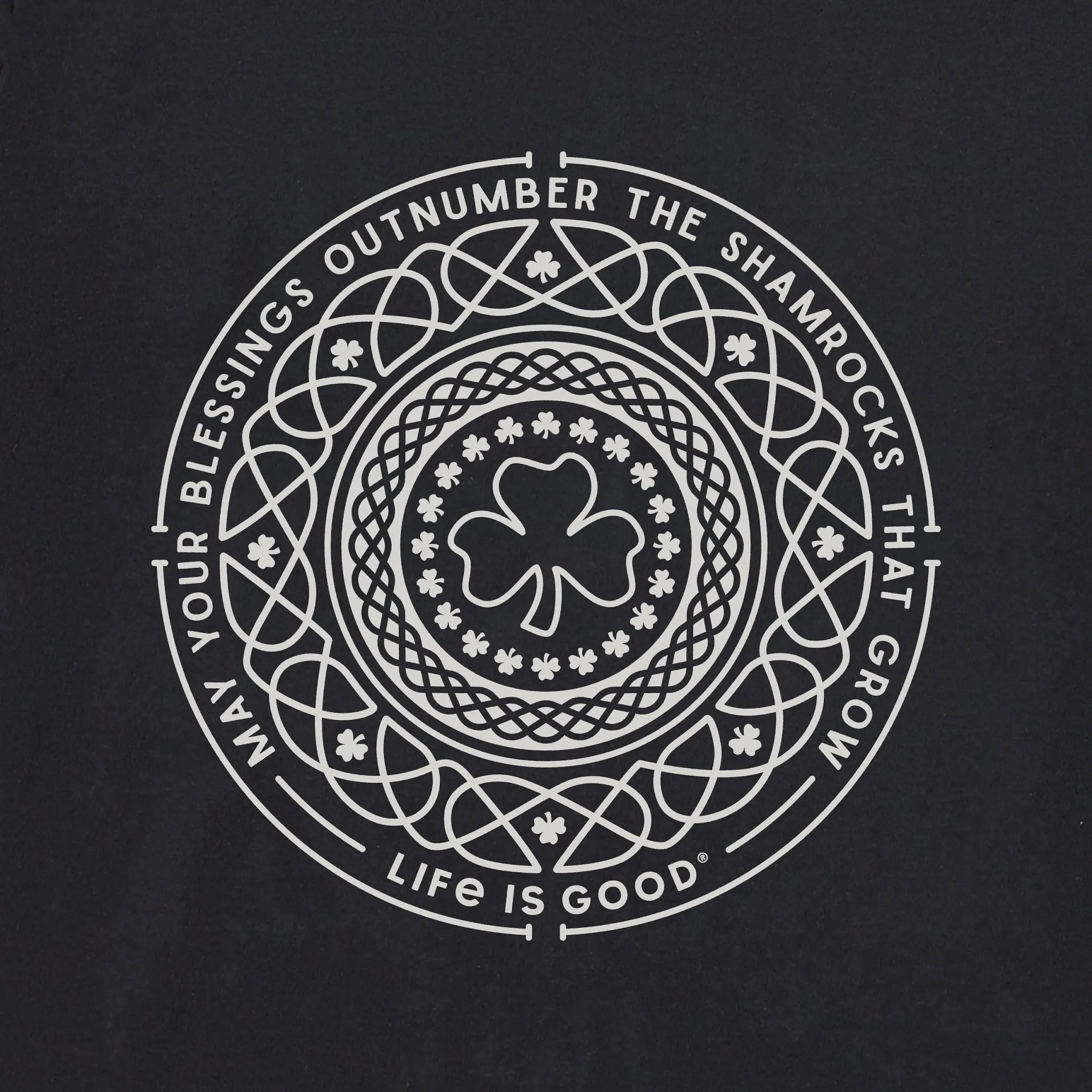Men's Shamrock Mandala Short Sleeve Crusher Tee Life is Good