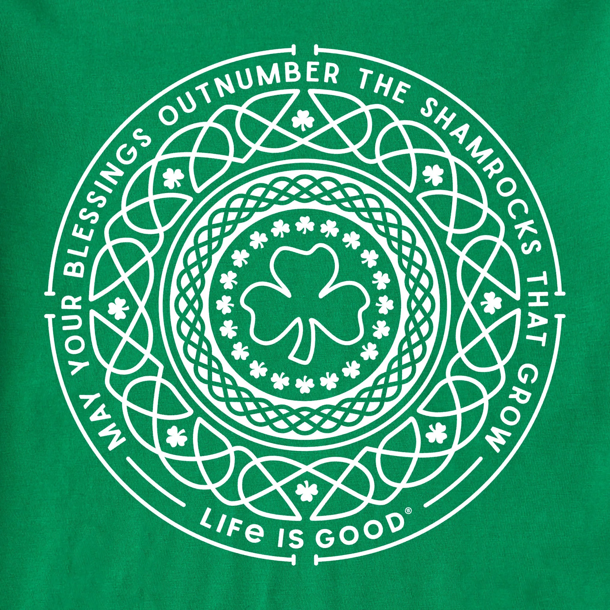 Men's Shamrock Mandala Short Sleeve Crusher Tee Life is Good