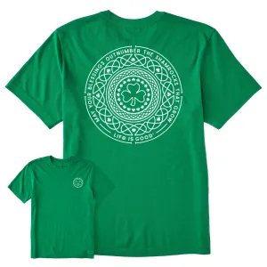 Men's Shamrock Mandala Short Sleeve Crusher Tee Life is Good