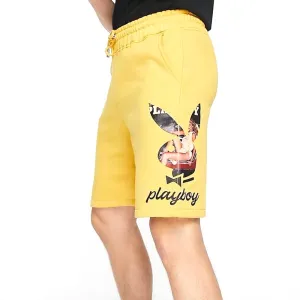 Men's Short With Photographic Print,Yellow