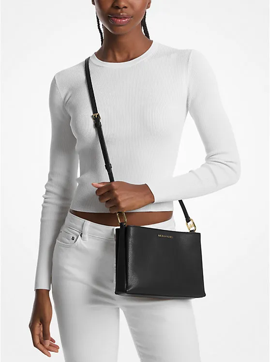 Michael Kors Trisha Medium Pebbled Leather Crossbody Bag - Women