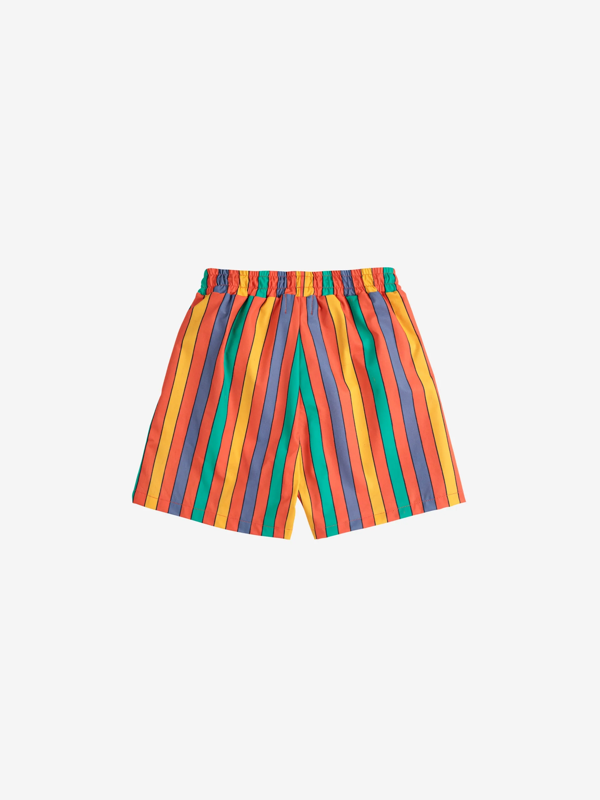 Multicolor Stripes Swim Board Shorts (Kids)