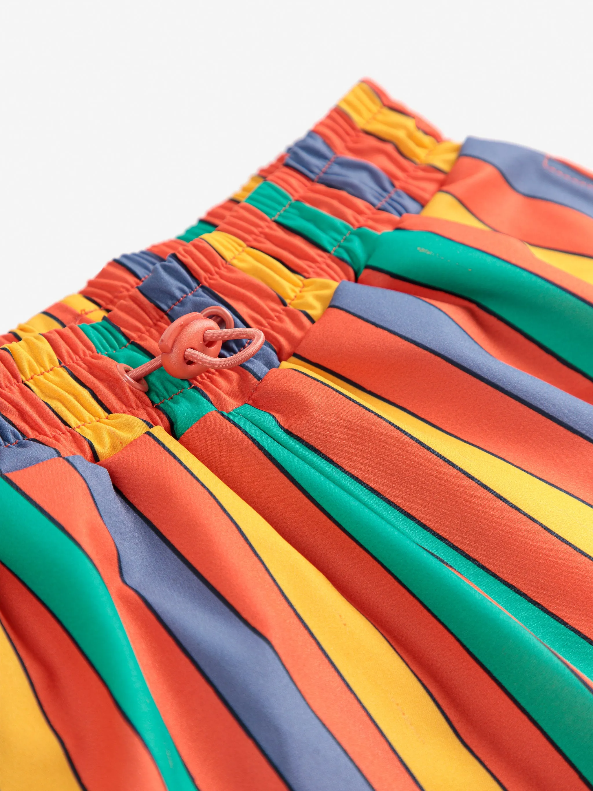 Multicolor Stripes Swim Board Shorts (Kids)