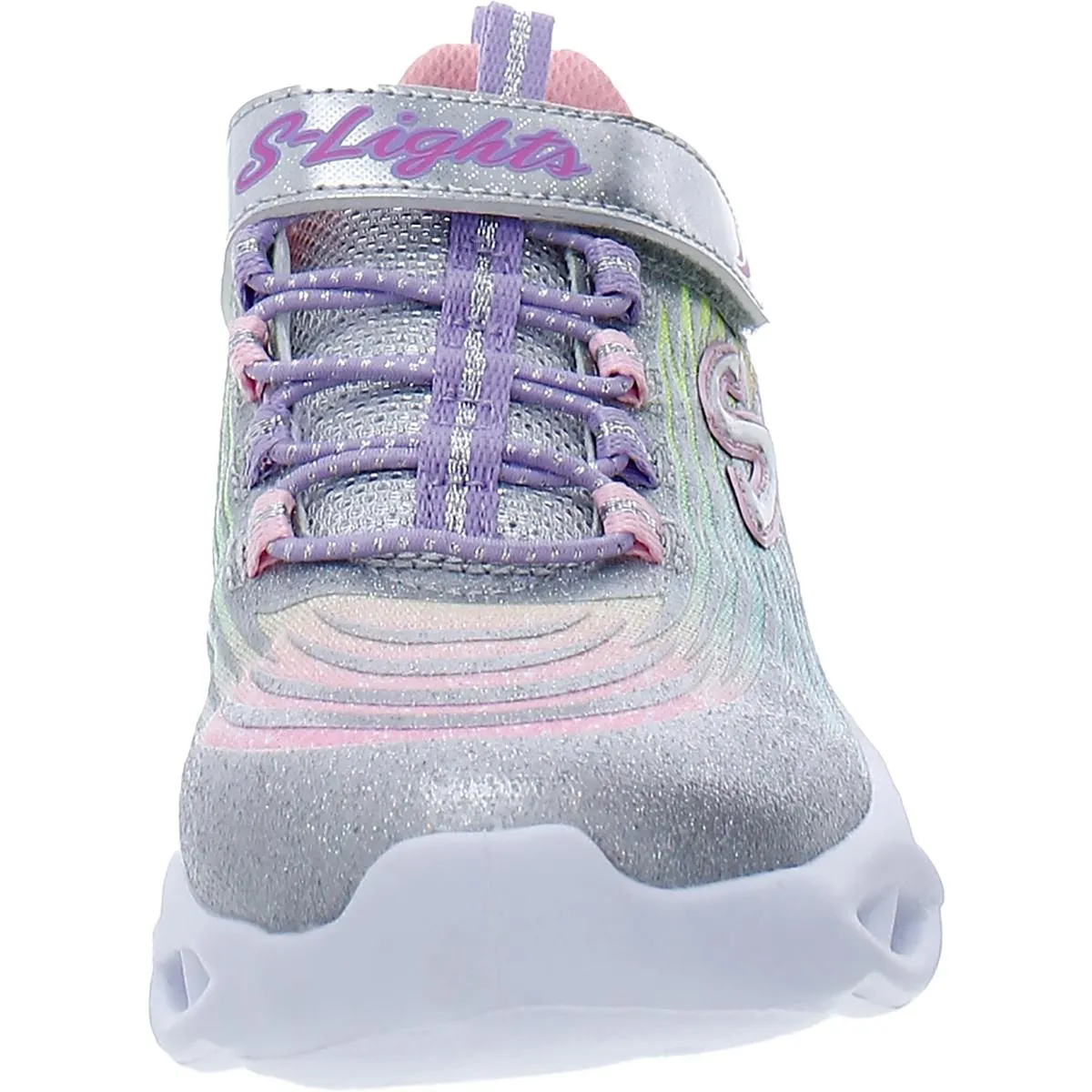 Mystical Bliss Girls Glitter Slip On Light-Up Shoes