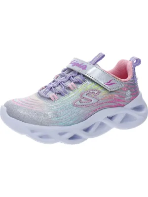 Mystical Bliss Girls Glitter Slip On Light-Up Shoes