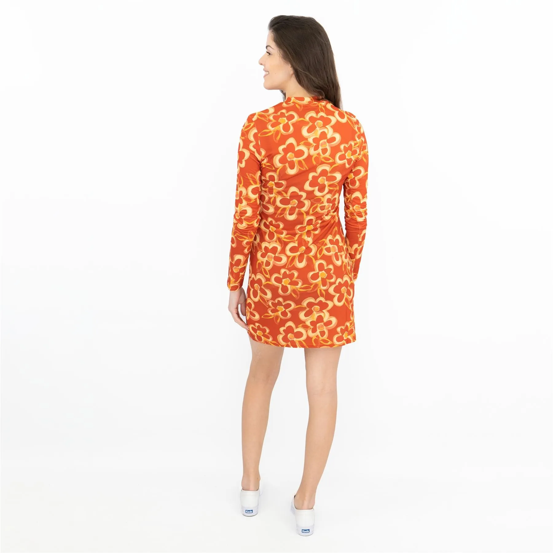 Nasty Gal Floral Crew Neck Mini Dress