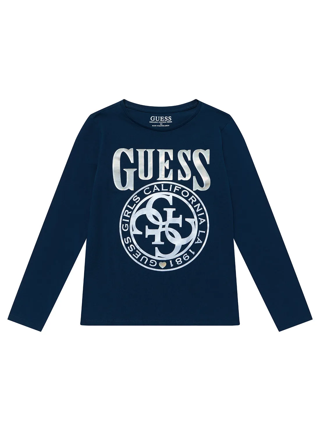 Navy Long Sleeve T-Shirt (7-16) Guess